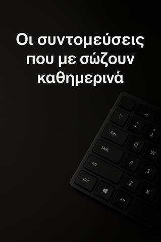 Συντομεύσεις που εξοικονομούν χρόνο!